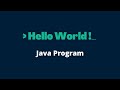 Hello World | Write & Run First Java Program | Java Tutorial | Hello World program in java