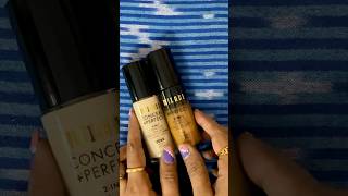 Milani Conceal + Perfect Liquid Foundation shade Nude \u0026 Amber Swatches #viral #fyp #trending #shorts