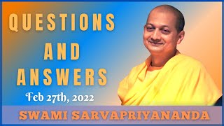 Ask Swami with Swami Sarvapriyananda | Feb 27th, 2022