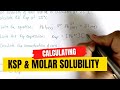 Ksp and molar solubility calculations video