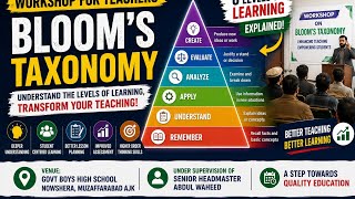 How to Improve Student Learning with Bloom’s Taxonomy | Best Teacher Training Workshop#training P-II