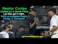 Laz Diaz Calls Nestor Cortes for Quick Pitch, But For a Needlessly Complex Reason: Keep it Simple!