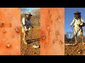 A Nice Patch of shiny Gold Nuggets found while Metal Detecting in Western Australia