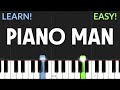 Piano Man - Billy Joel | EASY Piano Tutorial