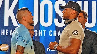 INTENSE OLEKSANDR USYK & ANTHONY JOSHUA REFUSE TO BREAK FACE OFF IN 2ND HEAD TO HEAD!