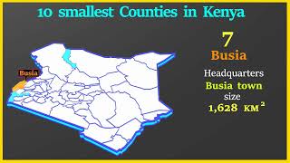 10 smallest counties in Kenya