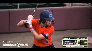 Lacey Waldrop Strikeout vs Auburn for Florida State Softball 2015