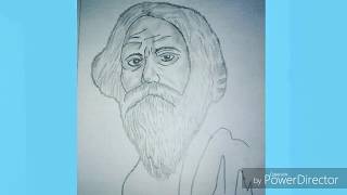 How to draw Rabindranath Tagore Scetch for beginners - tutorial