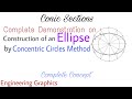 8. Construction of an Ellipse by Concentric Circles Method | Demo Video | Must Watch