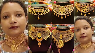 Only From 6gm Exclusive New Design Lightweight Crown Choker Necklace Collection|| New Designs Gold||