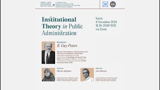 Institutional Theory in Public Administration - B. Guy Peters