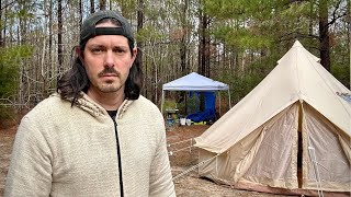 OFF GRID TENT LIVING | Base Camp Tour | Why I Chose this Life