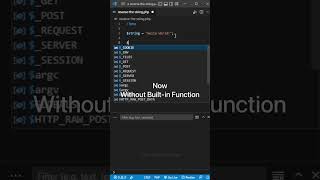 Reverse the string without using built-in functions in PHP #shorts #vscode #php #viral
