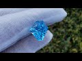 fantasy cut electric blue topaz 11.08 cts.