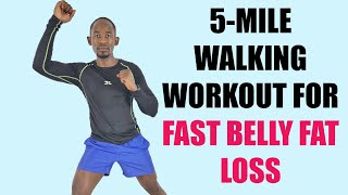 5-MILE Walking In Place Workout for Fast Belly Fat Loss🔥600 Calories in 1 Hour🔥