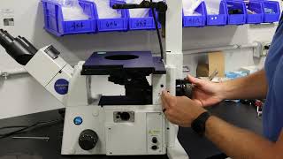 Olympus Microscope IX51 / IX71 Fluorescence assembly and disassembly