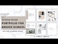 Interior Design Portfolio for Design School | Applying | 5 Simple Ideas | Creative