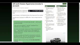 UK bank freezes Hyperverse investor’s account