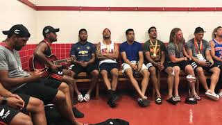 IN THE SHEDS: All Blacks Sevens finish with a song