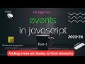 onclick event in javascript | part -1 for beginners | events in JavaScript