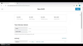 Clocking in/out in Square (desktop)