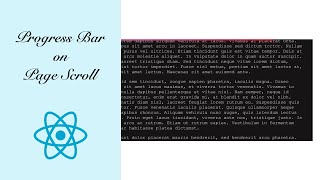 React - Display Progress Bar on Page Scroll