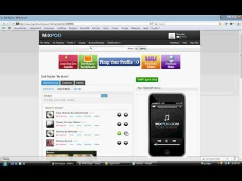 How to create another music player on myspace?