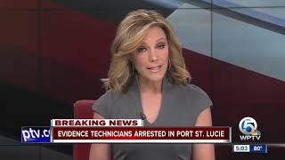 Port St. Lucie police evidence technicians arrested, accused of improperly disposing of guns, razors