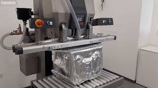 Vacuum packaging of micro electronic parts in FOUP or FOSB - Hacona VI-type machine