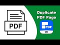 How to duplicate pages in a pdf file in Wondershare PDFelement