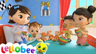 5 Little Monkeys Jumping on The Bed | Nursery Rhymes for Kids - 123s & ABCs