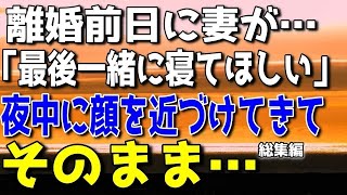 【感動する話総集編】妻の態度に耐えられずに離婚！離婚前日に妻がベッドにきて「最後に抱いて寝て…」夜中に顔を近づけてきたので感情が抑えられず… →その気持ちの理由が…