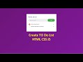 How To Create To-Do List App Using HTML CSS And JavaScript | Task App In JavaScript