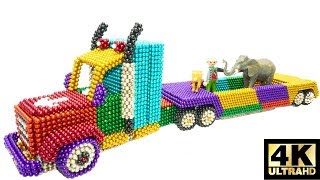 DIY How To Make Animal Truck With Magnetic Balls - Magnet House