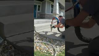 Slabjacking Sidewalk using Polyurethane Foam! 2.5\