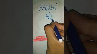 Fadhi name logo design #logodesign#logo#name#fadhi#viral#trending#shorts#youtubeshorts