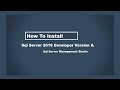 How to install Sql Server 2019 Developer Version & MSSQL Server Management Studio