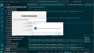 TASKS MANAGER USING TKINTER