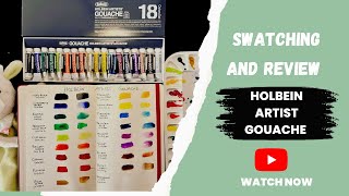 Holbein Artists Gouache Swatching and Review