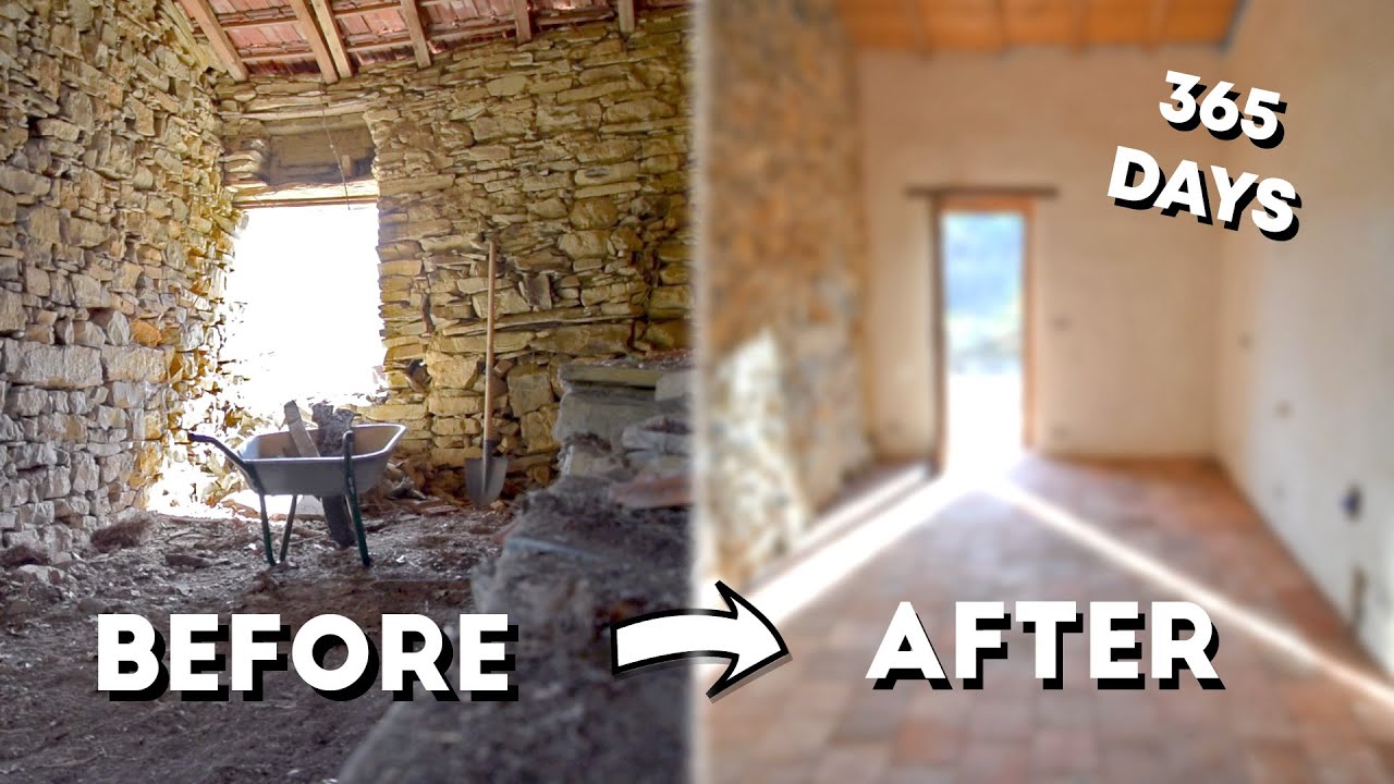 Year 2 Couple Renovating Abandoned Stone House In Italy One Year In