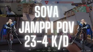 BBL Jamppi POV Sova on Ascent 23-4 K/D (VALORANT Pro POV)