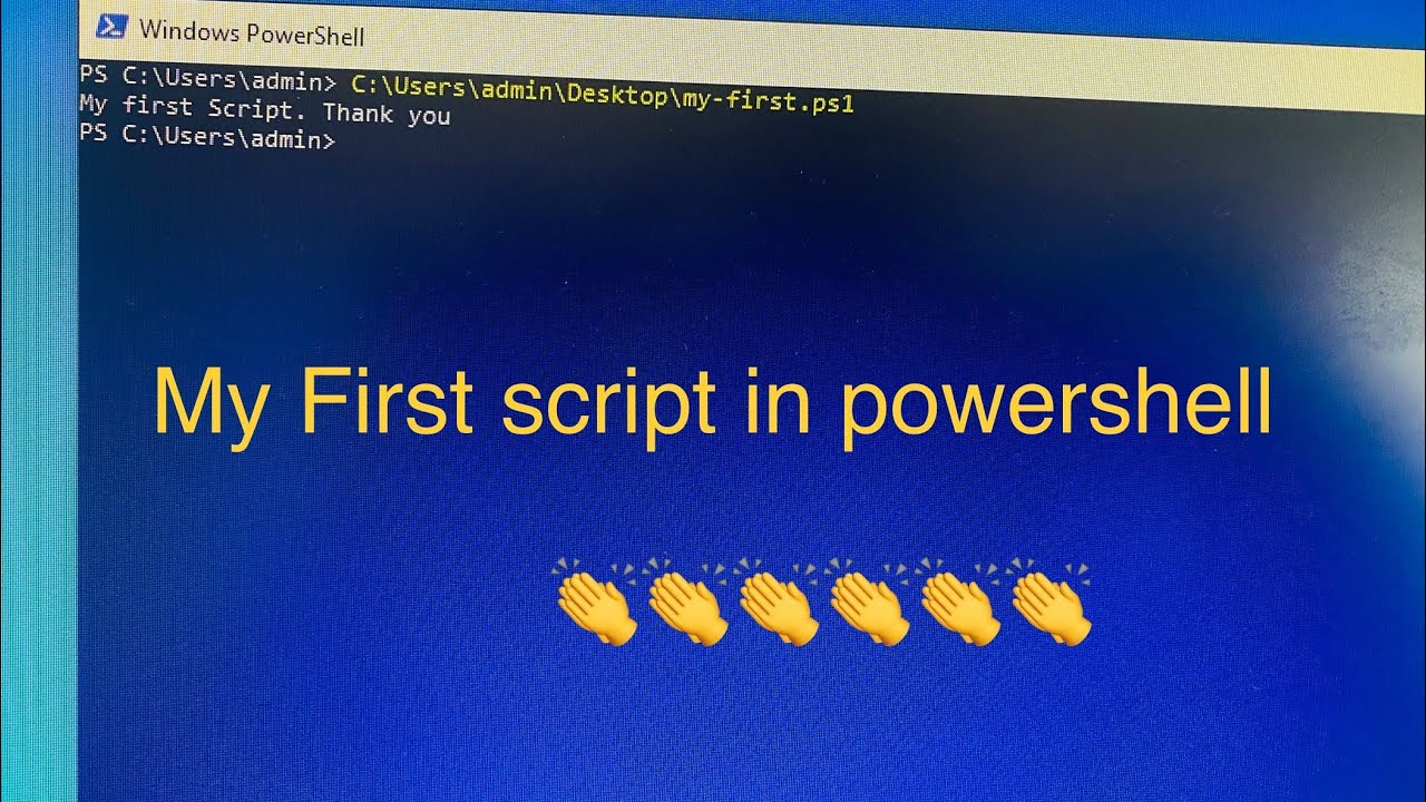 How To Write Save And Execute A Simple Powershell Script Youtube