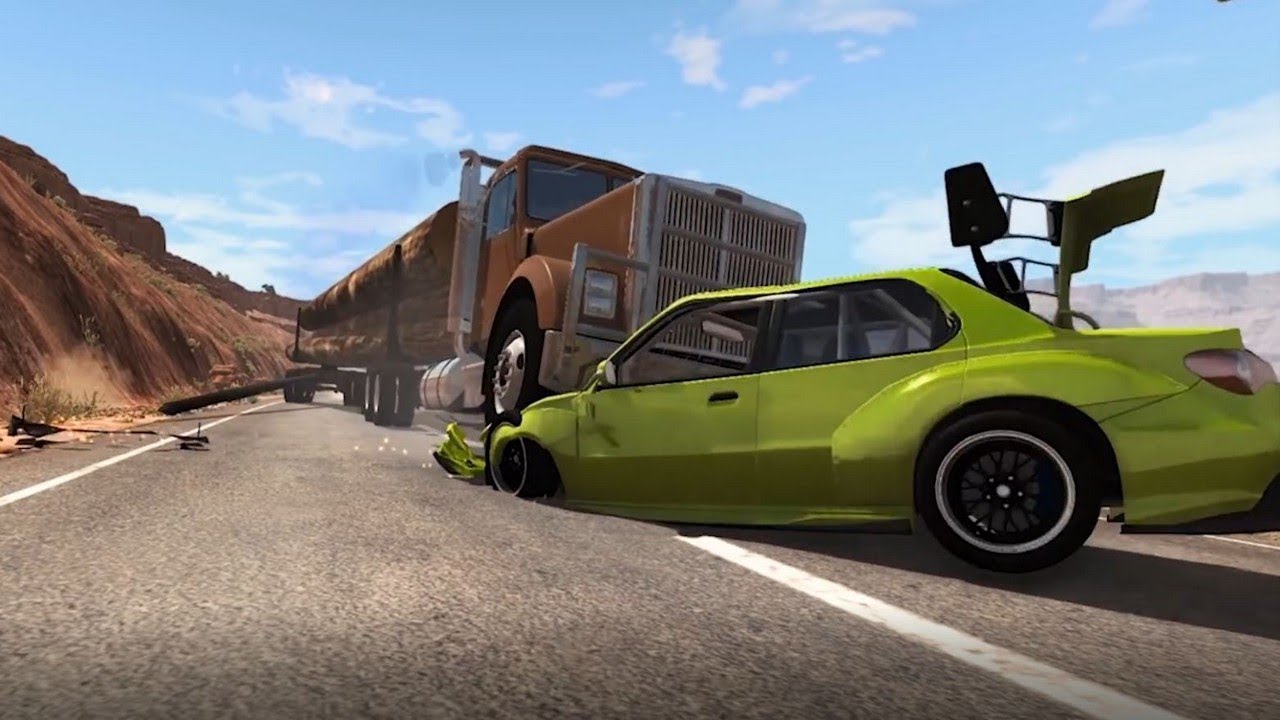 BeamNG Drive Realistic Crashes Compilation #8 (Pc,car,crash,game) - YouTube