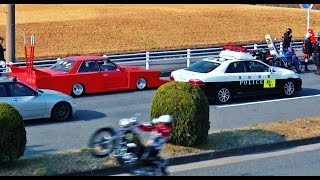 【捕まえないんかい！？警察vs街道レーサー＆旧車會 】 竹ヤリ 無法地帯 グラチャン コール 旧車會 Lowered exhaust low car