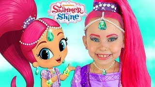 Alice dress up Princess Shimmer and Shine & Play with Surprise Toys