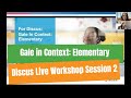 Gale in Context: Elementary (Discus Live Virtual Workshop Session 2)