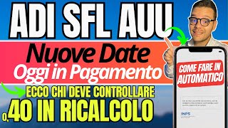 INPS PAGA FEBBRAIO🔴ADI SFL AUU👉USCITE LE DATE⚠️CARICHI CURA✅Nuovi Accrediti Oggi!