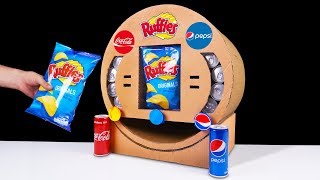 DIY How to Make Ruffles Chips Coca Cola and Pepsi Vending Machine
