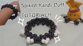 How to make a spiked kandi cuff! ☆
