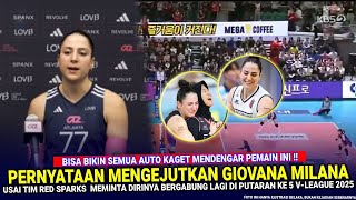 🔴 GEGERKAN V-LEAGUE KOREA!! Giovana Milana LANGSUNG NGOMONG  GINI Usai Red Spark Meminta Gabung Lagi